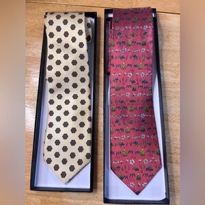🇯🇵Elegant Brown Polka Dot SILK Tie set, made in Japan